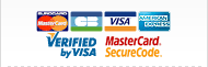 Mastercard, Carte Bleue, VISA, American Express - Verified by VISA - MasterCard. SecureCode.